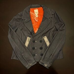 Vintage Designer Diesel Y2K Jacket Blazer Women's XL Fodera Lined Great Details